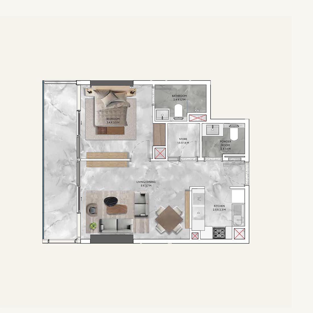1 Bedroom